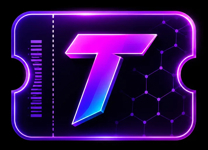 TicketMint logo: a glowing ticket carrying the letter T